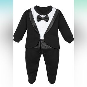 Baby Boy Tuxedo Footie